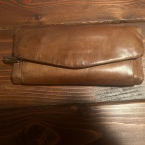 Hobo Tan Leather Trifold Wallet, $35, good condition